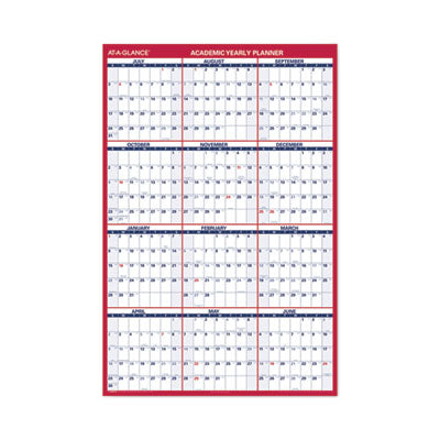 AAGPM36AP28 CALENDAR,XL ERASABLE,RD