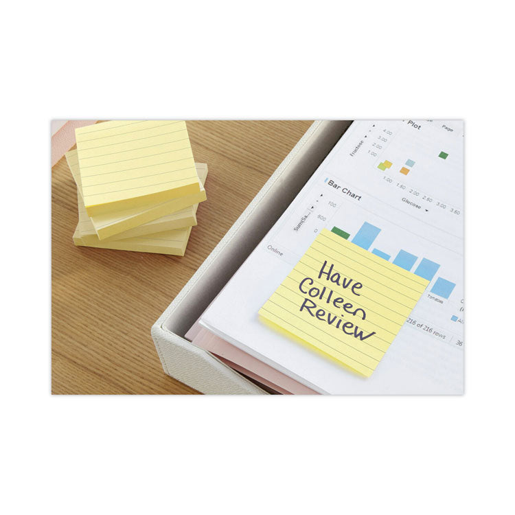 Original Pads in Canary Yellow, Note Ruled, 3" x 5", 100 Sheets/Pad, 12 Pads/Pack