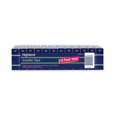 MMM6200K12 TAPE,HIGHLND3/4"X1000,CLR