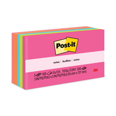 MMM6555PK NOTE,PST-IT,3X5,5/PK,NE
