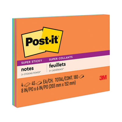 MMM6845SSP PAD,8X6,S-STICKY,4/AST