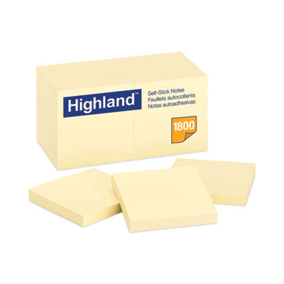 MMM654918PK NOTE,3X3, 18 PK,YW
