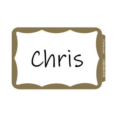 CLI92266 BADGE,NAME,PLAIN,GD BRDR