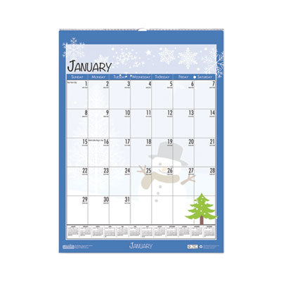 HOD339 CALENDAR,WALL,SEASONL,LG