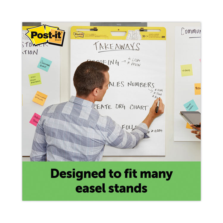Vertical-Orientation Self-Stick Easel Pads, Unruled, (30) White 25 x 30 Sheets, 2/Carton