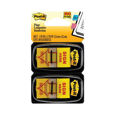 MMM680SH2 FLAG,SIGN HERE 2PK/50