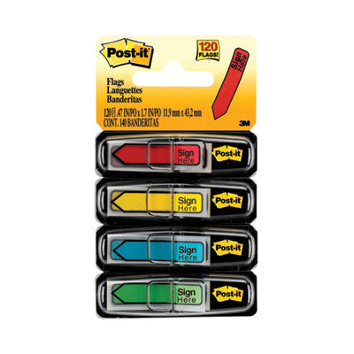 MMM684SH FLAG,120/PK,SIGN HERE,AST