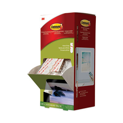MMM17024CABPK STRIP,POSTER,100/PK,WH