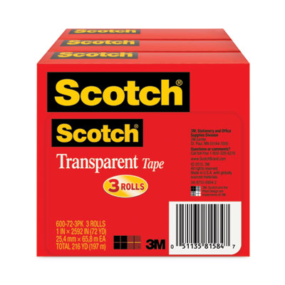 MMM600723PK TAPE,1"X2592",3/PK,CR