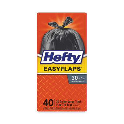 RFPE27744 BAG,HEFTY,30GAL,FLAP,BK