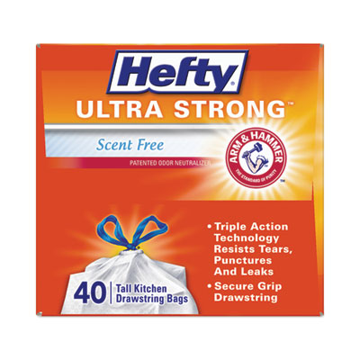 RFPE88338CT BAG,HEFTY ULT,13GAL,TL,WH