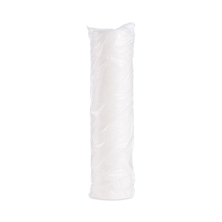 Plastic Lids for Foam Containers, Vented, Fits 3.5 oz to 6 oz, White, 100/Pack, 10 Packs/Carton
