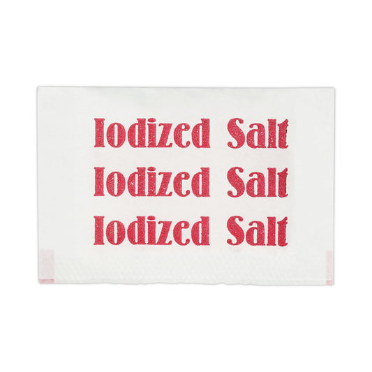 Iodized Salt Packets, 0.75 g Packet, 3,000/Box