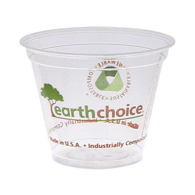 PCTYPLA9CEC CUP,9OZ,EARTH CHOICE,CLR