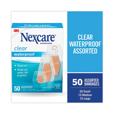 MMM43250 BANDAGES,WATRPRF,50BX,CLR