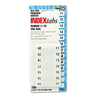 RTG31002 TAB,NUMBER,11-20,SIDE,WE