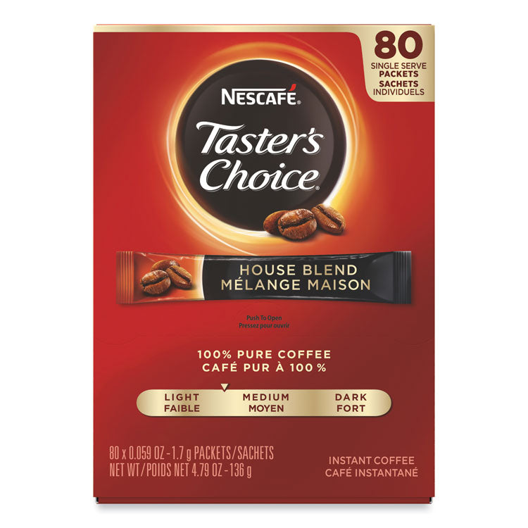 Taster's Choice Stick Pack, House Blend, 0.06 oz, 480/Carton
