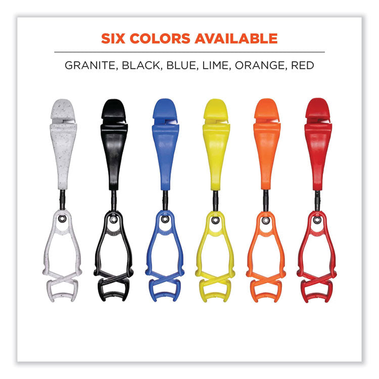 Squids 3420 Dual Clip Swivel Glove Clip Holder, 1 x 0.6 x 5.5, Acetal Copolymer, Granite