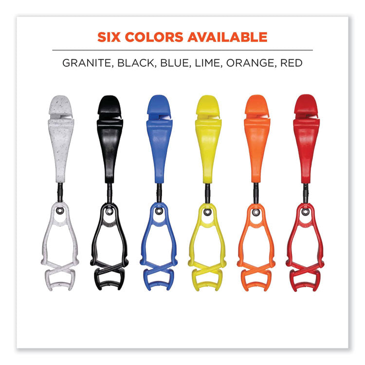 Squids 3420 Dual Clip Swivel Glove Clip Holder, 1 x 0.6 x 5.5, Acetal Copolymer, Black
