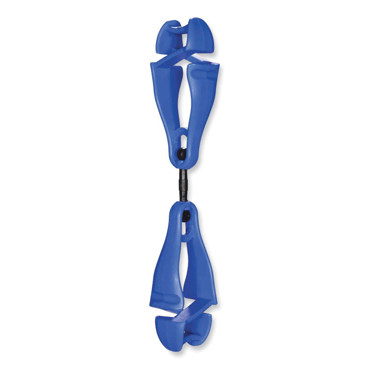 Squids 3420 Dual Clip Swivel Glove Clip Holder, 1 x 0.6 x 5.5, Acetal Copolymer, Blue