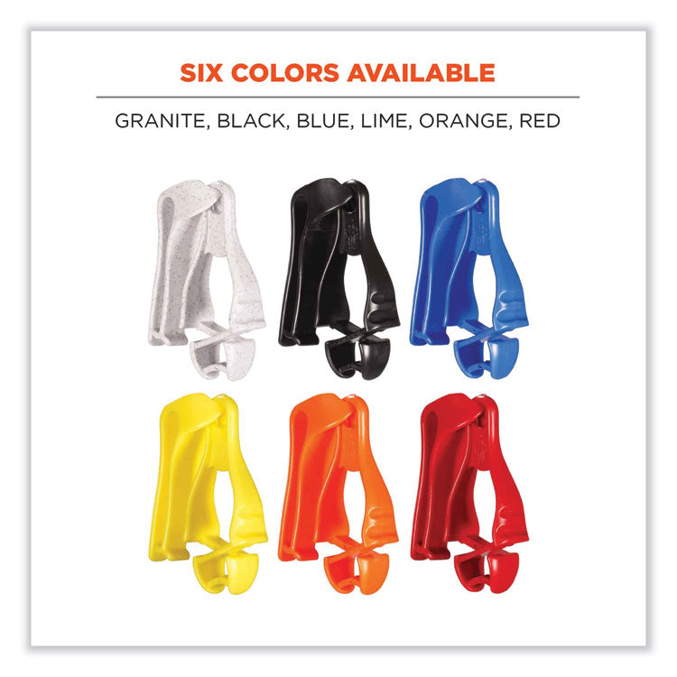 Squids 3405 Belt Clip Glove Clip Holder, 1 x 1 x 6, Acetal Copolymer, Orange