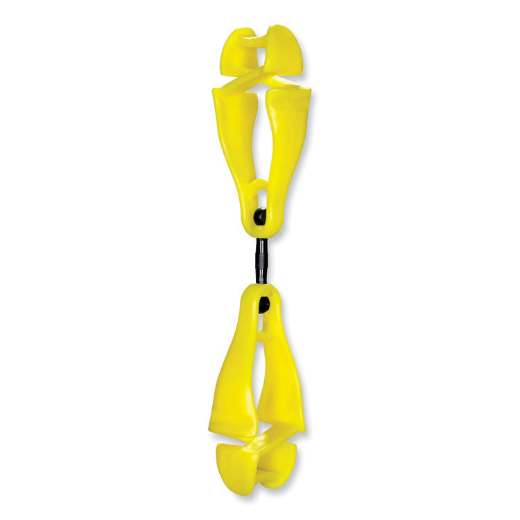 Squids 3420 Dual Clip Swivel Glove Clip Holder, 1 x 0.6 x 5.5, Acetal Copolymer, Lime