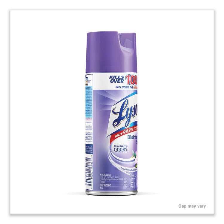 Disinfectant Spray, Early Morning Breeze Scent, 12.5 oz Aerosol Spray, 12/Carton
