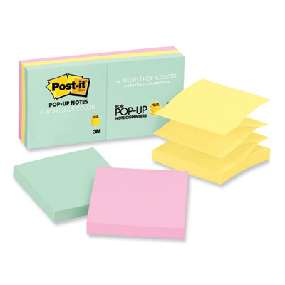 MMMR330AP NOTE,POP UP 3X3 6 PK,AST