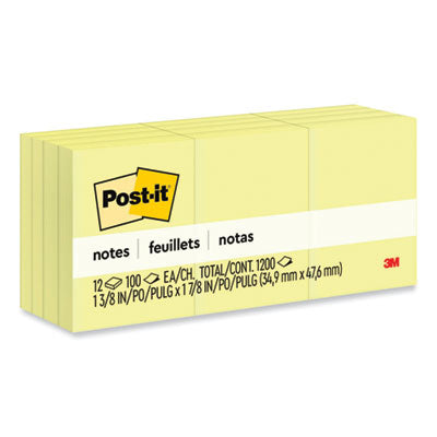 MMM653YW NOTE,POST-IT,1.5X2,12/PK