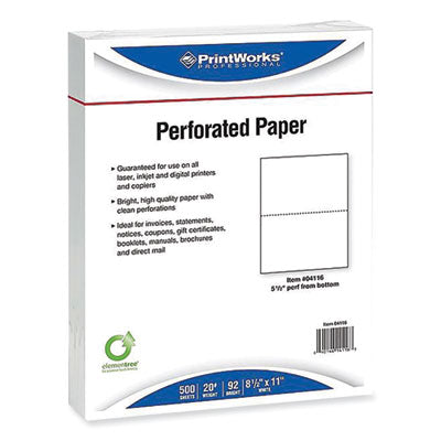 PRB04166CT PAPER,8.5X11,PERF,5RM