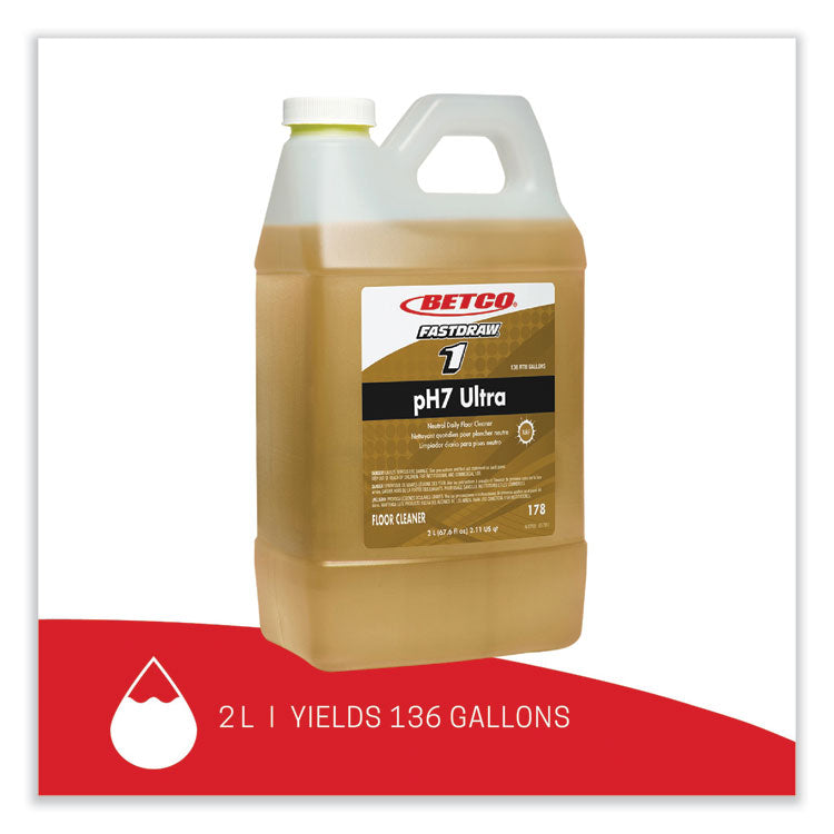 pH7 Ultra Neutral FastDraw Cleaner, Lemon Scent, 2 L Bottle (Each)