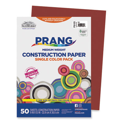 PAC6103 PAPER,CNST,9X12,50PK,RD