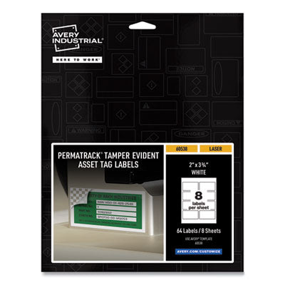 AVE60538 LABEL,ASSET TAGS,64/PK,WH