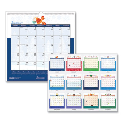 HOD338 CALENDAR,WALL,SEASONL,SM