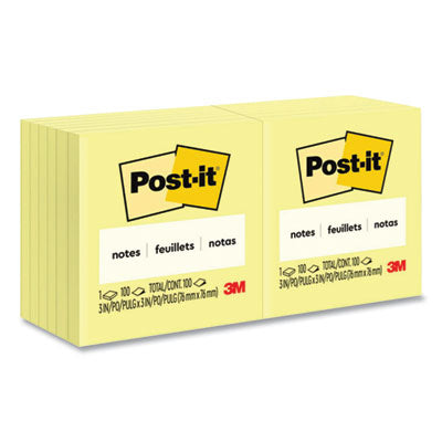 MMM654YW NOTE,POST-IT,3X3,12/PK,YW