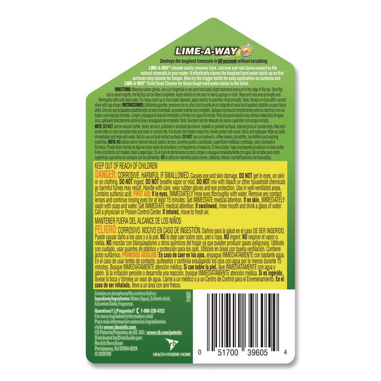 Lime, Calcium and Rust Remover, 28 oz Bottle