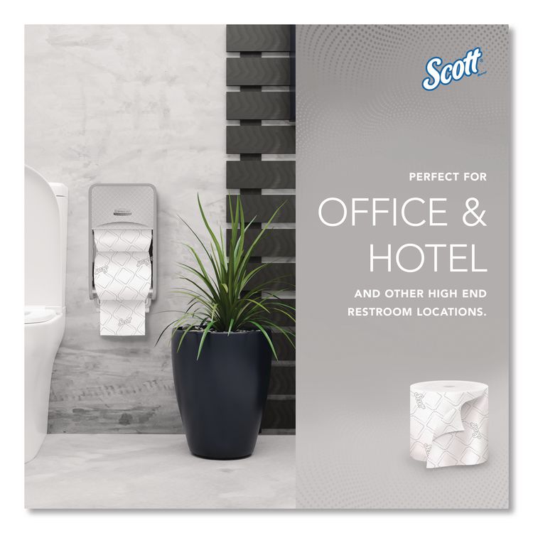 Pro Small Core High Capacity/SRB Bath Tissue, Septic Safe, 2-Ply, White, 1,100 Sheets/Roll, 36 Rolls/Carton