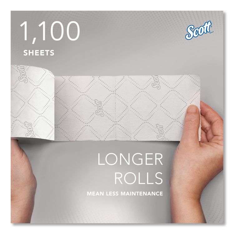 Pro Small Core High Capacity/SRB Bath Tissue, Septic Safe, 2-Ply, White, 1,100 Sheets/Roll, 36 Rolls/Carton