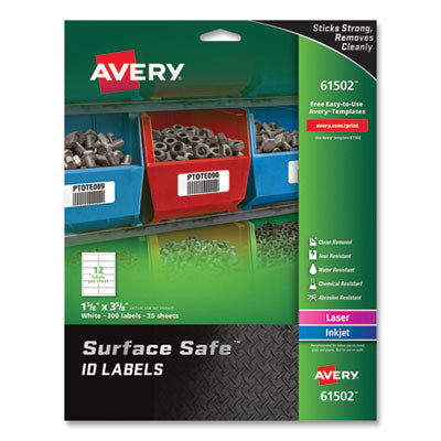 AVE61502 LABEL,SS,15/8X35/8,300,WH