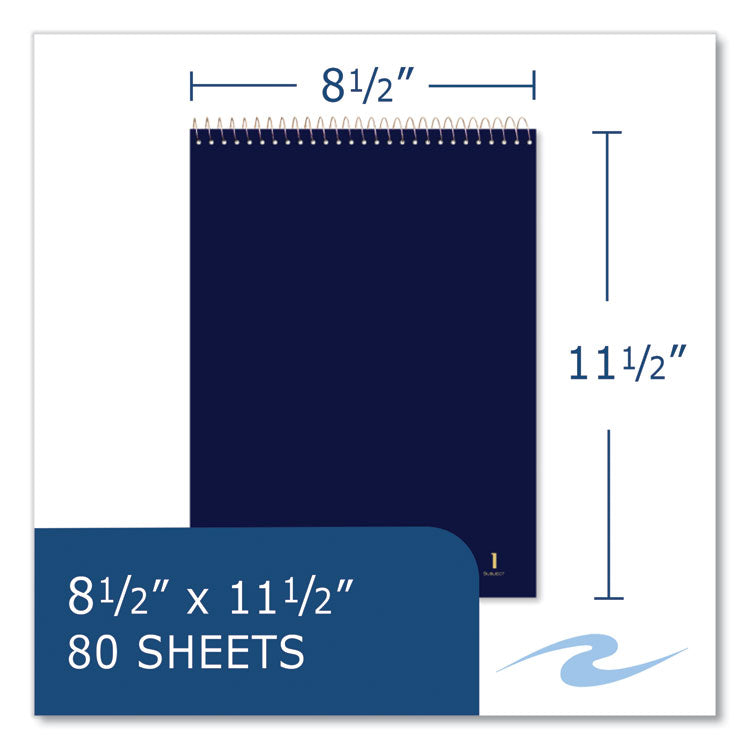 Flipper Wirebound Notepad, Assorted Cover Colors, Medium/College Rule, (80) White 8.5 x 11 Sheets, 24/Carton