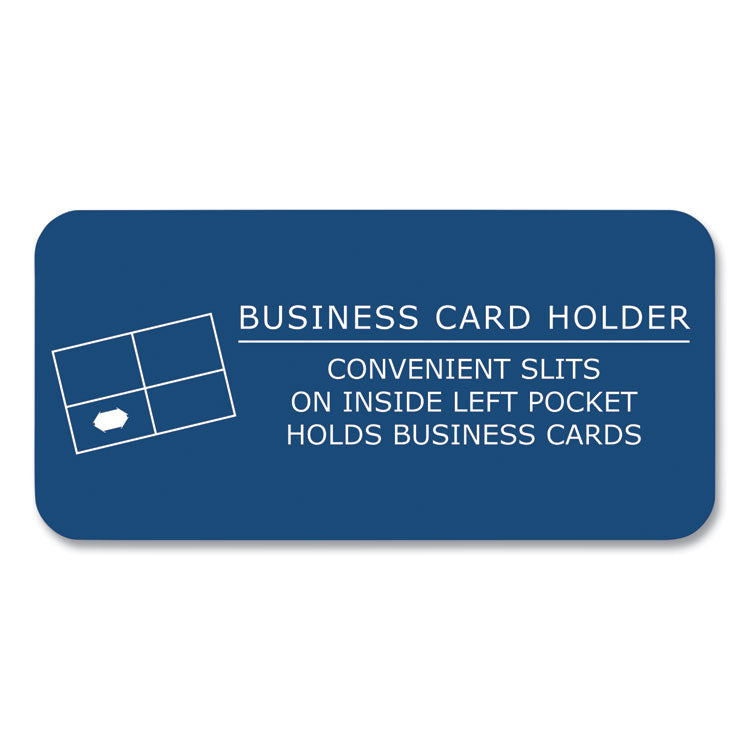 Pocket Folder, Accommodates (50) 11 x 8.5 Sheets, Dark Blue, 250/Carton