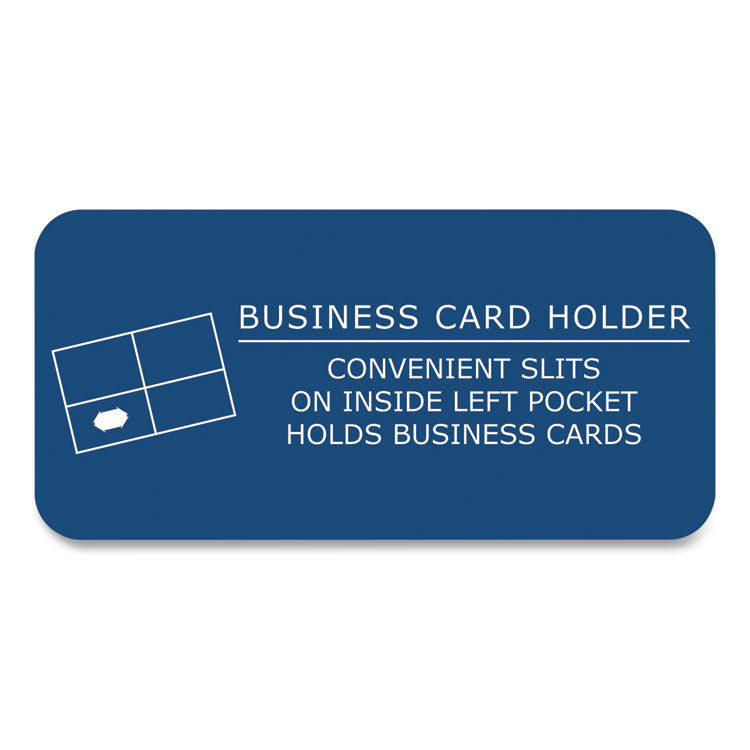 Pocket Folder with Prongs, Accommodates (100) 11 x 8.5 Sheets, Dark Blue, 250/Carton