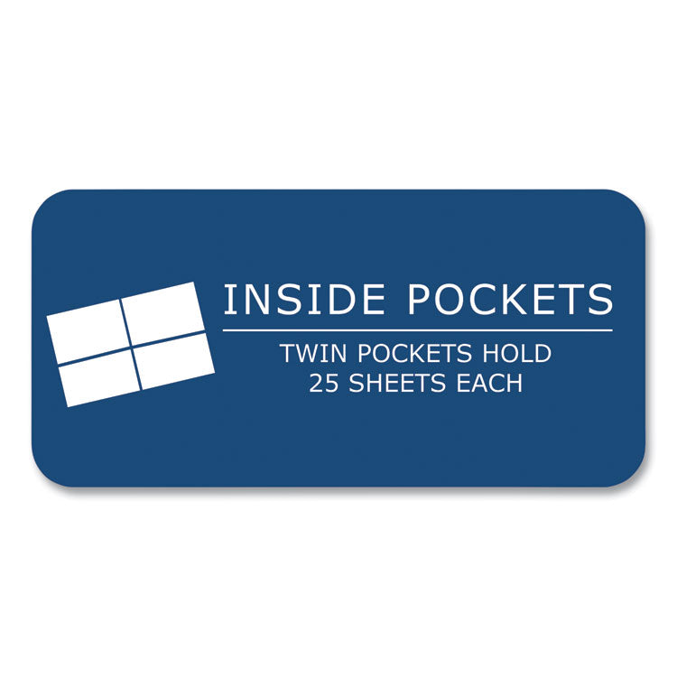 Pocket Folder, Accommodates (50) 11 x 8.5 Sheets, Light Blue, 250/Carton
