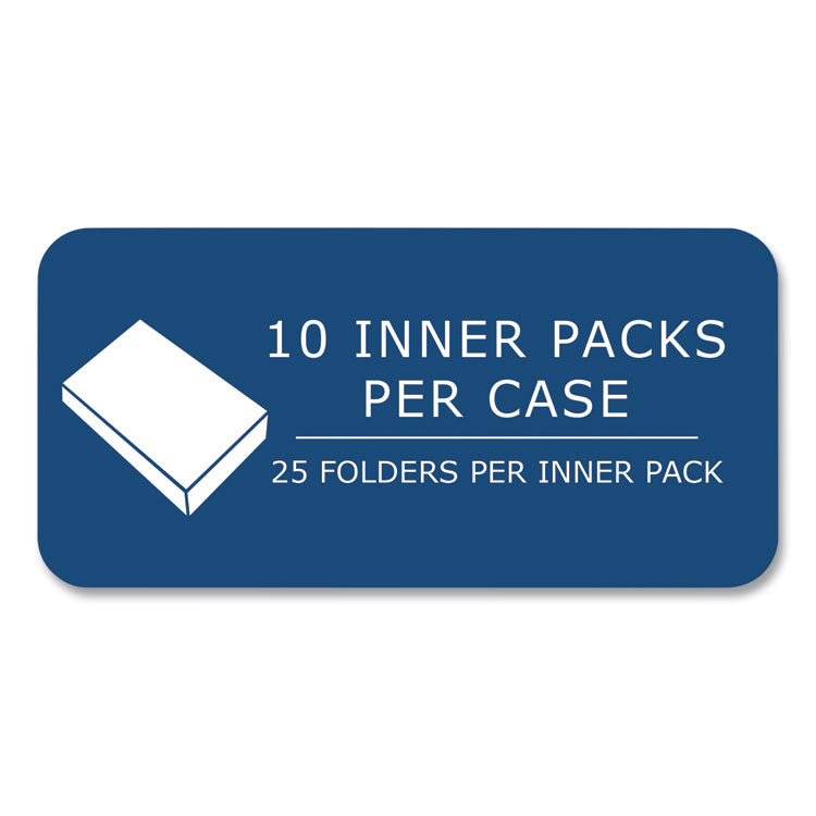 Pocket Folder with Prongs, Accommodates (100) 11 x 8.5 Sheets, Black, 250/Carton