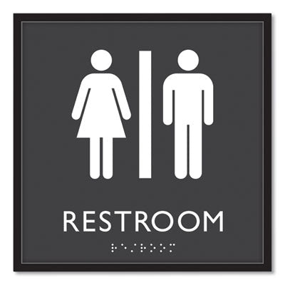 USS66910 SIGN,UNISEX RESTROOM,BK