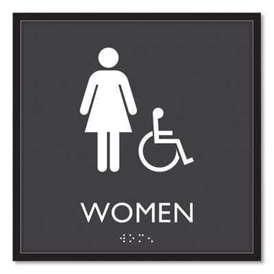 USS66913 SIGN,WOMEN ACCESSIBLE,BK