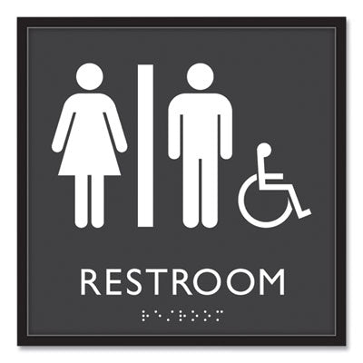 USS66911 SIGN,UNISEX ACCESSIBLE,BK