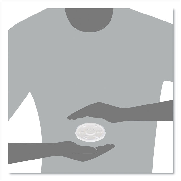 Plastic Cold Cup Lids, Fits 10 oz Cold Cups, Translucent, 100/Pack, 10 Packs/Carton