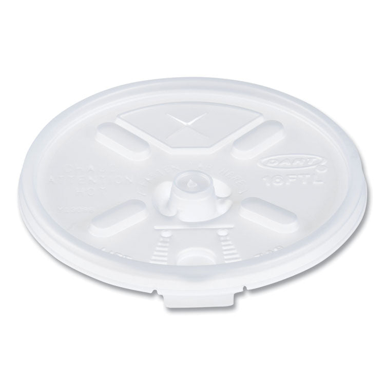 Lift n' Lock Plastic Hot Cup Lids With Straw Slot, Fits 12 oz to 24 oz Hot Cups, Plastic, Translucent, 100/Pack, 10 Packs/CT