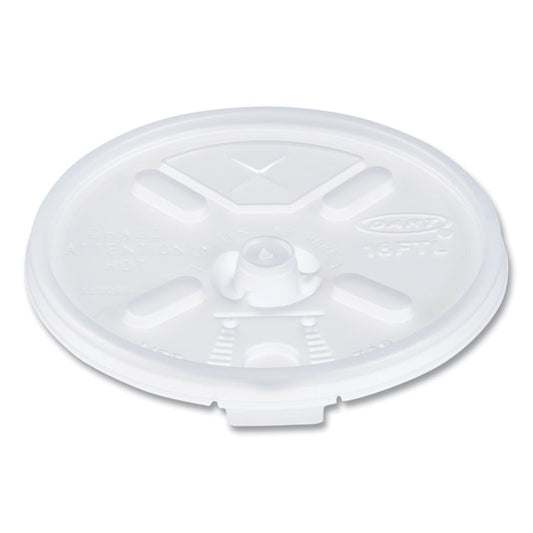 Lift n' Lock Plastic Hot Cup Lids With Straw Slot, Fits 12 oz to 24 oz Hot Cups, Plastic, Translucent, 100/Pack, 10 Packs/CT